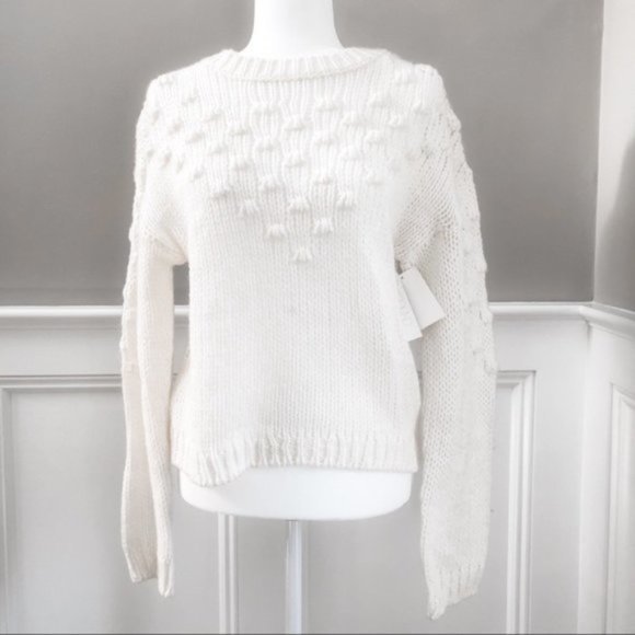 ABOUND Textured Crewneck Sweater - Ivory - NWT - Picture 3 of 3